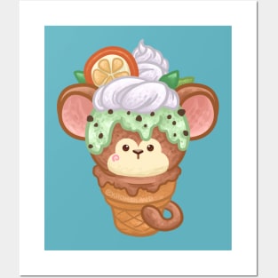 Gelato Monkey Posters and Art